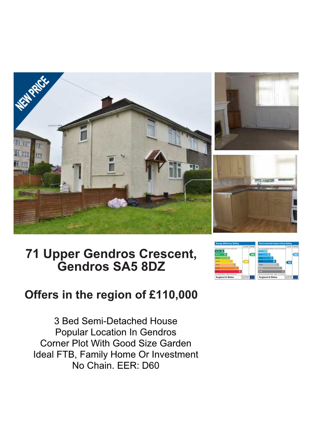 71 Upper Gendros Crescent, Gendros SA5 8DZ