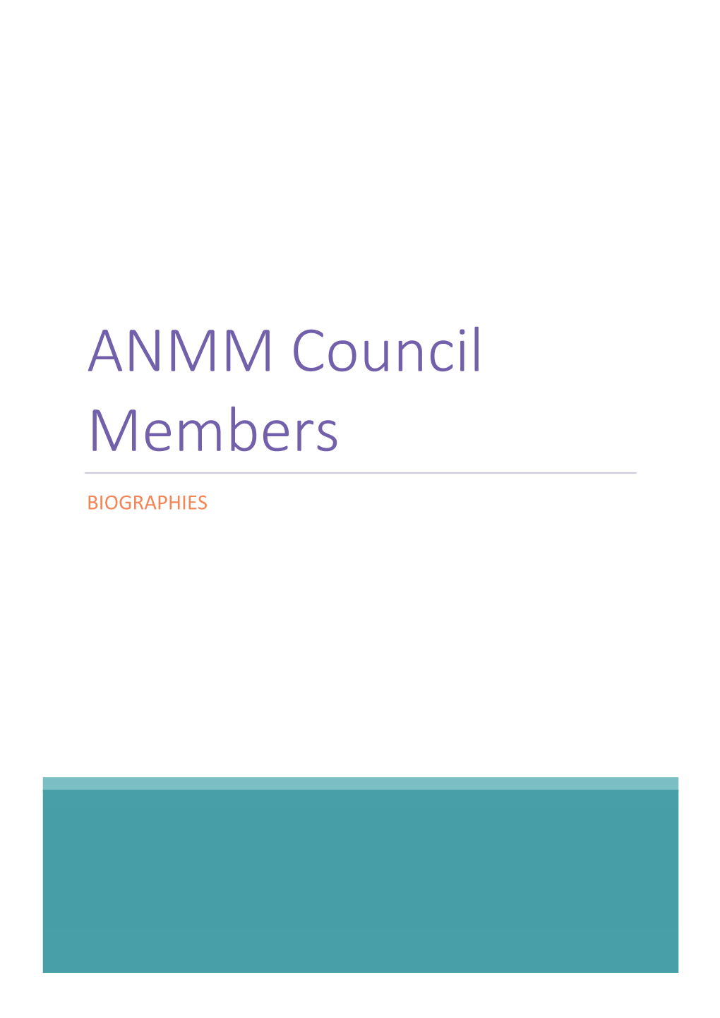 ANMM Council Members