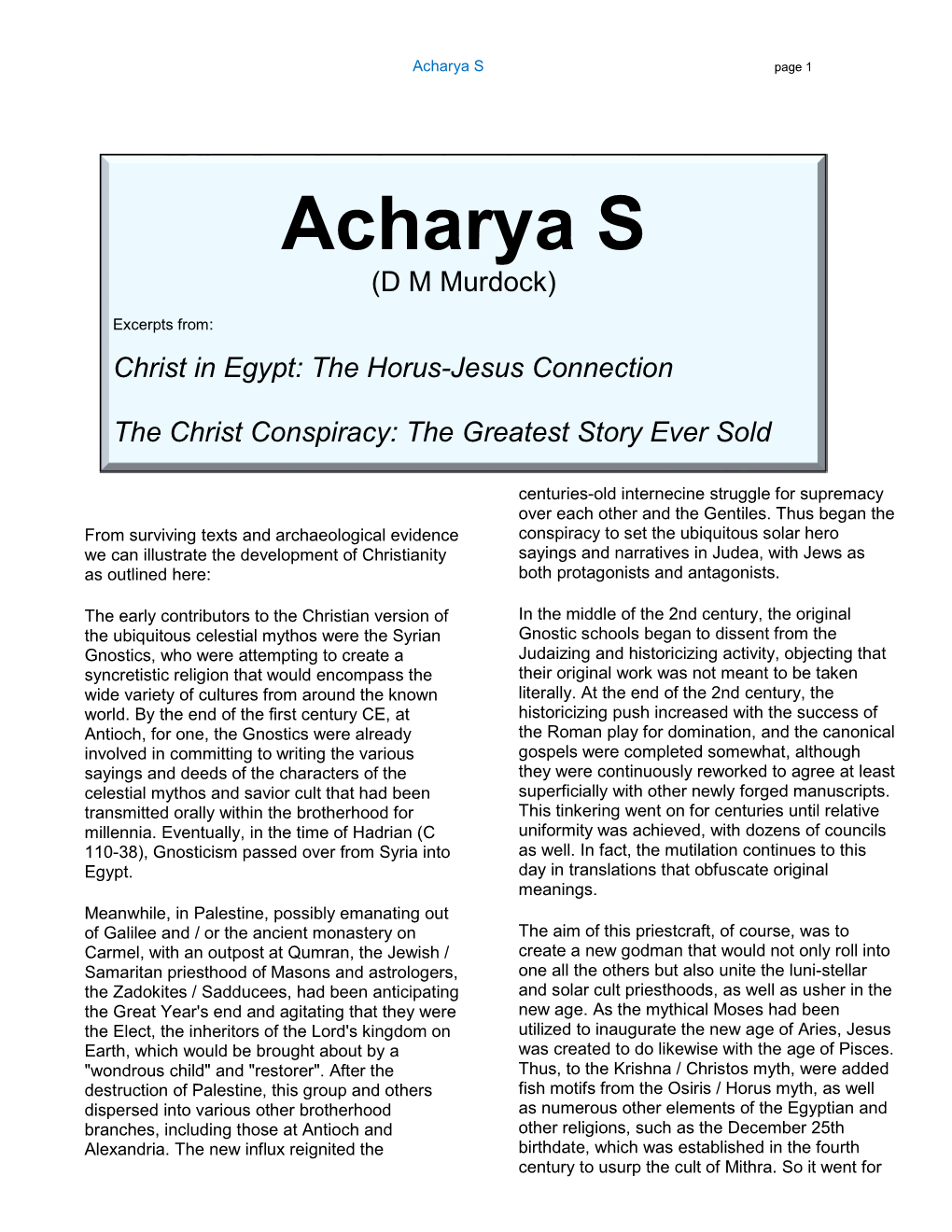 Acharya S Page 1