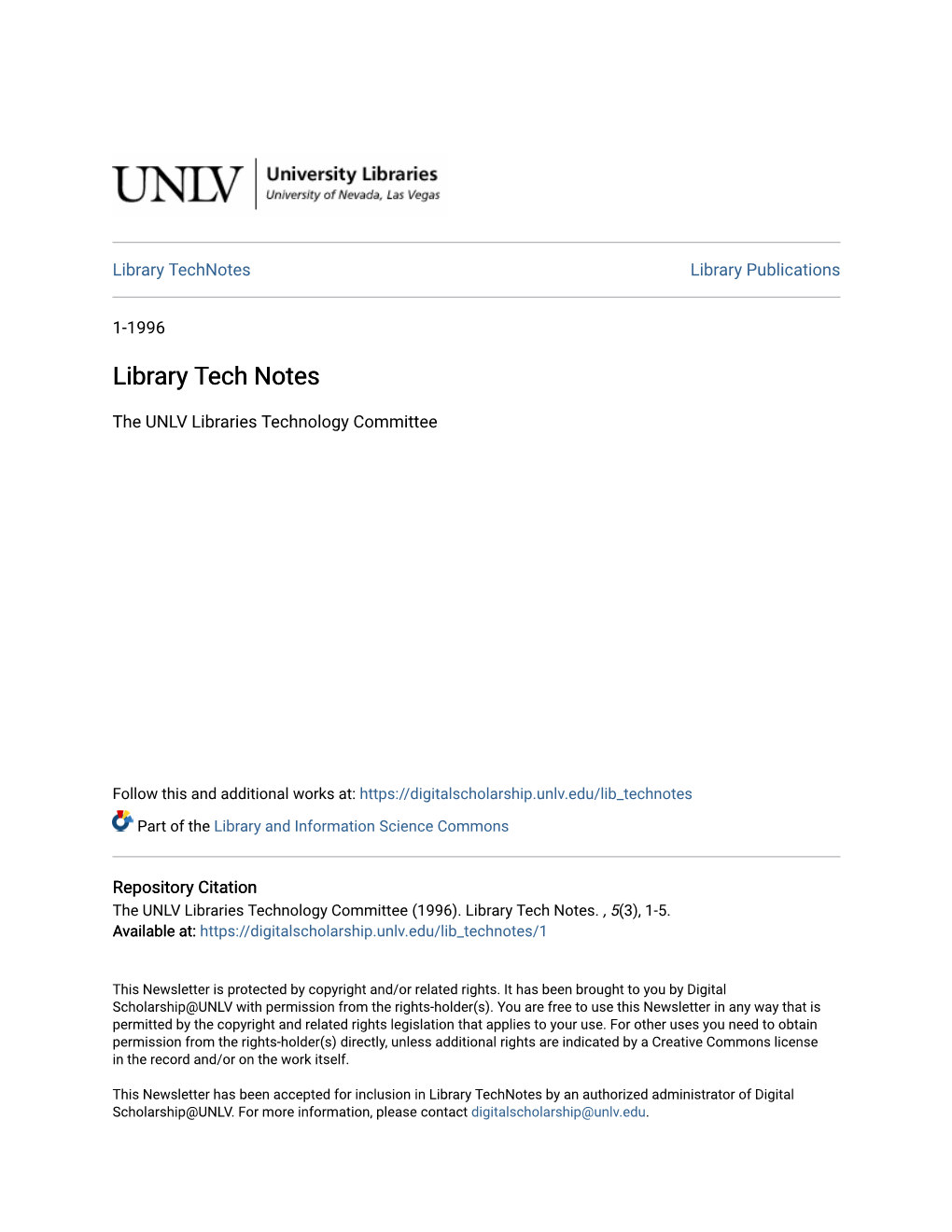 Library Tech Notes