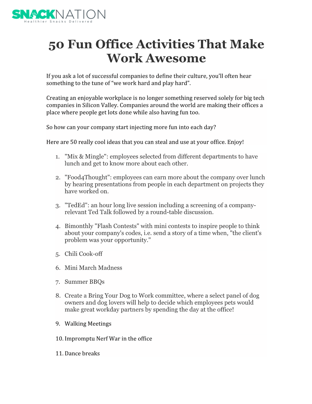 50 Fun Office Activities That Make Work Awesome