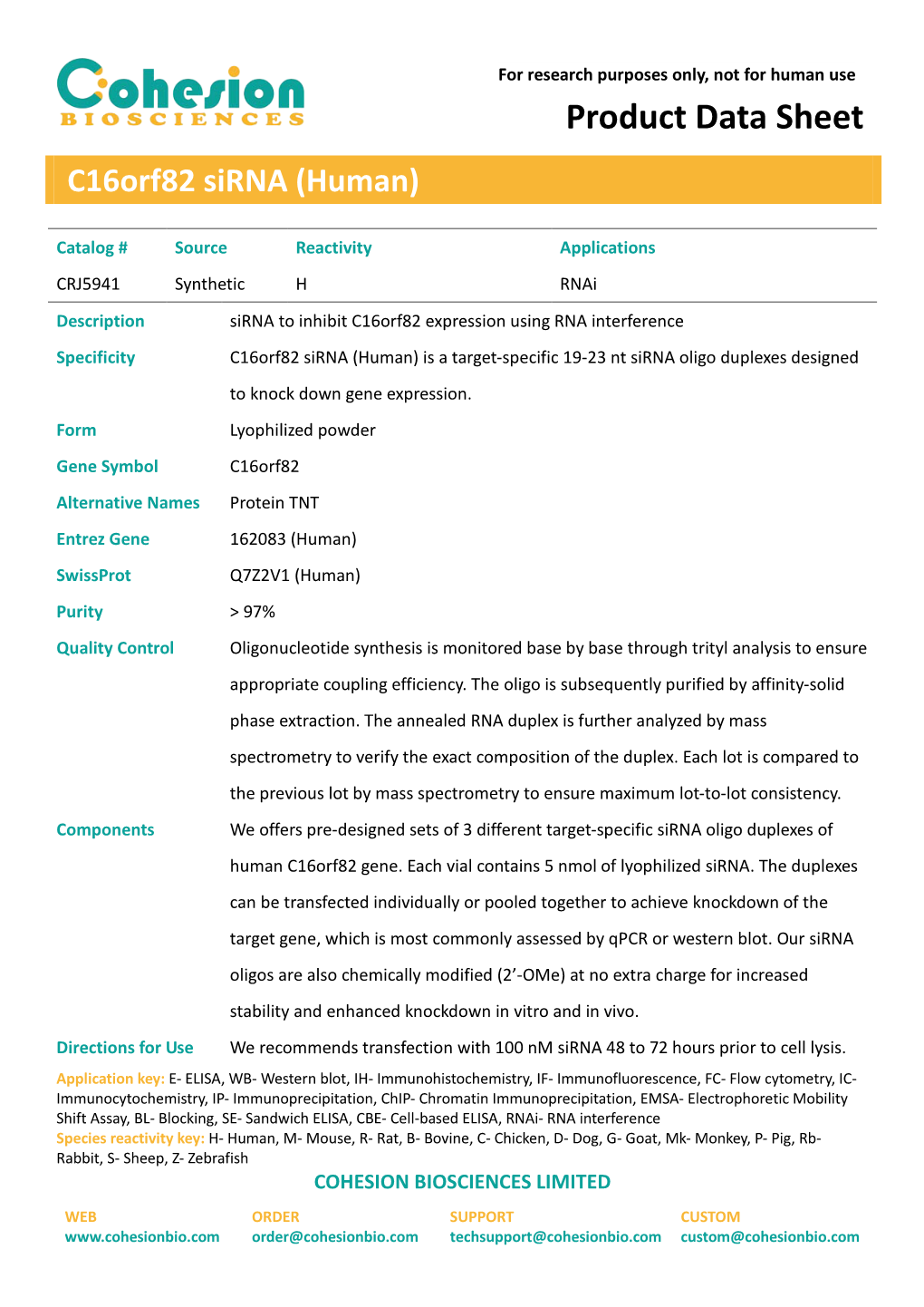 Product Data Sheet