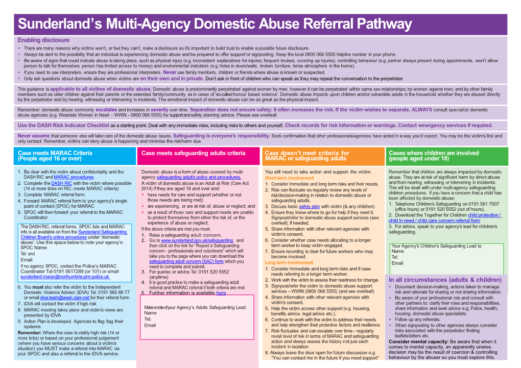 Multi-Agency Domestic Abuse Referral Pathway