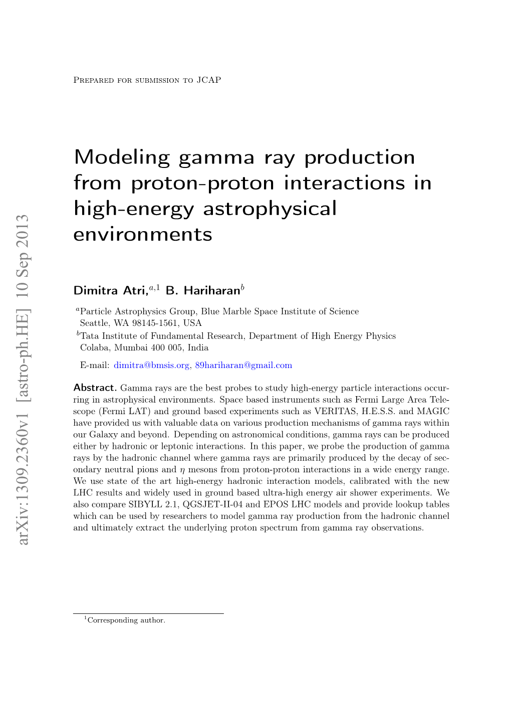 Modeling Gamma Ray Production from Proton-Proton Interactions in High-Energy Astrophysical Environments