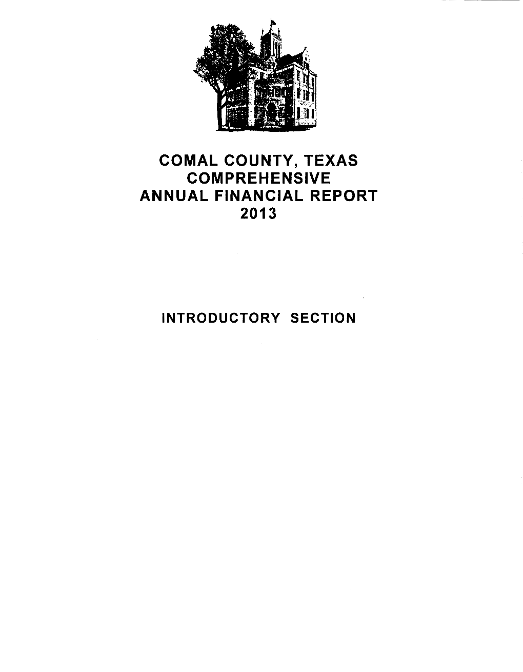 Comal County, Texas Comprehensive Annual Financial Report 2013