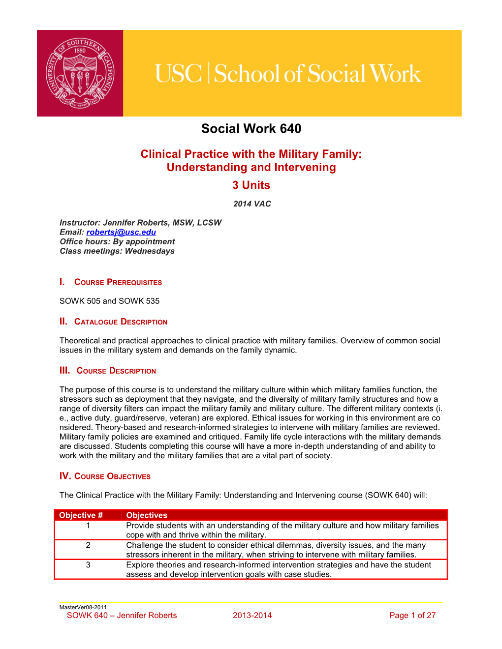 School of Social Work Syllabus Template Guide s2