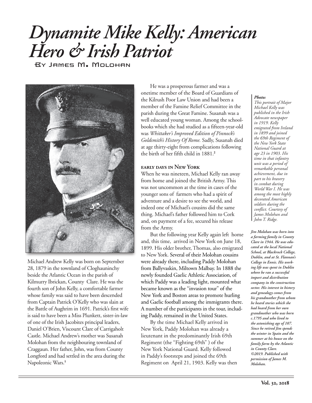 Dynamite Mike Kelly: American Hero & Irish Patriot by James M