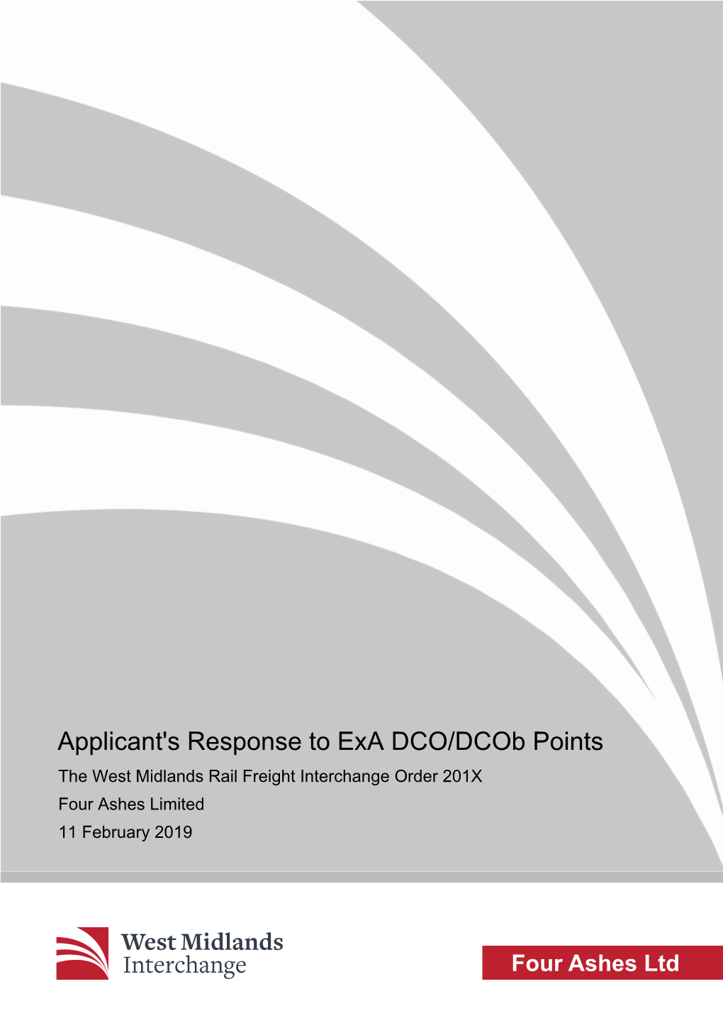 Applicant's Response to Exa DCO/Dcob Points