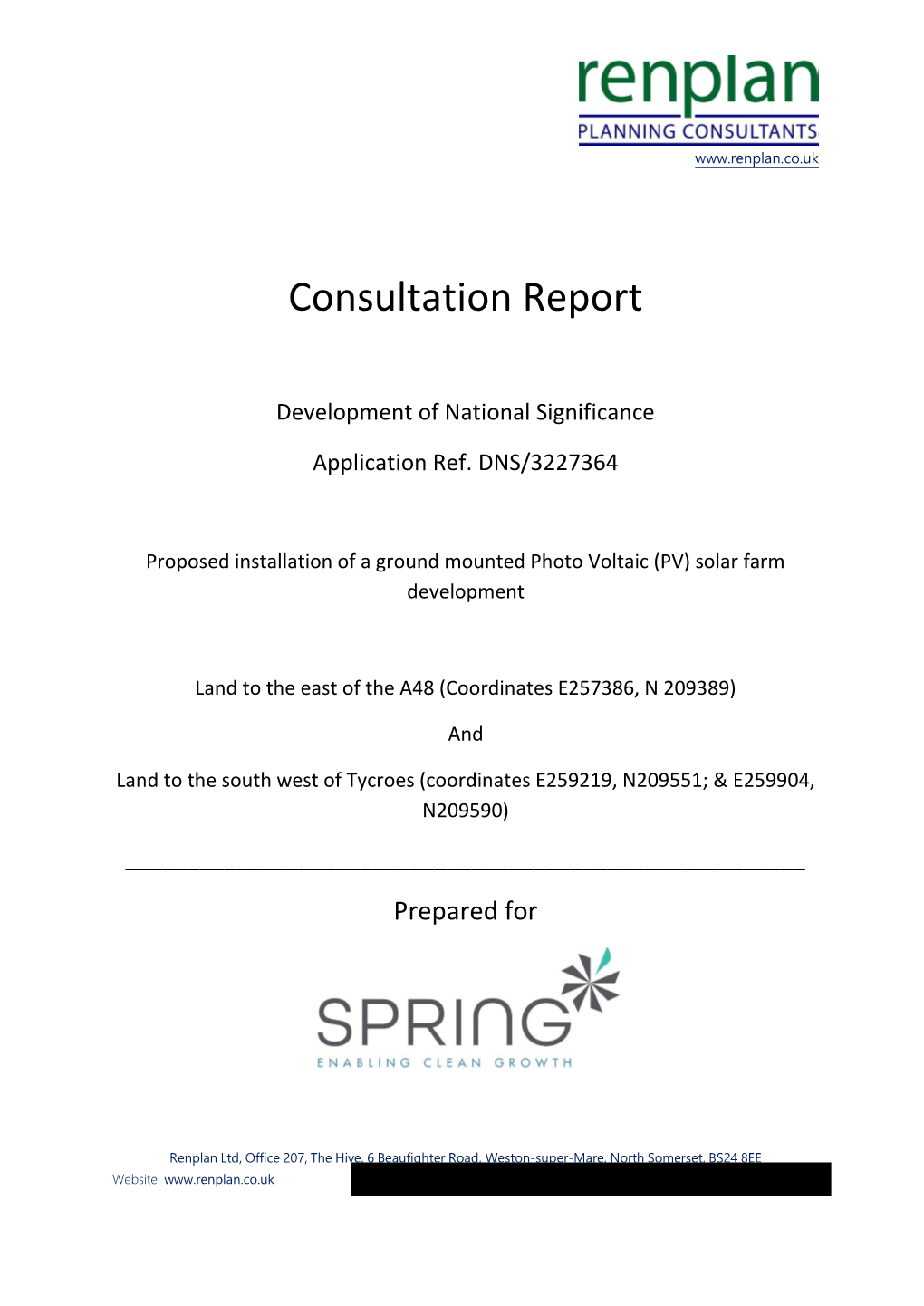 Consultation Report