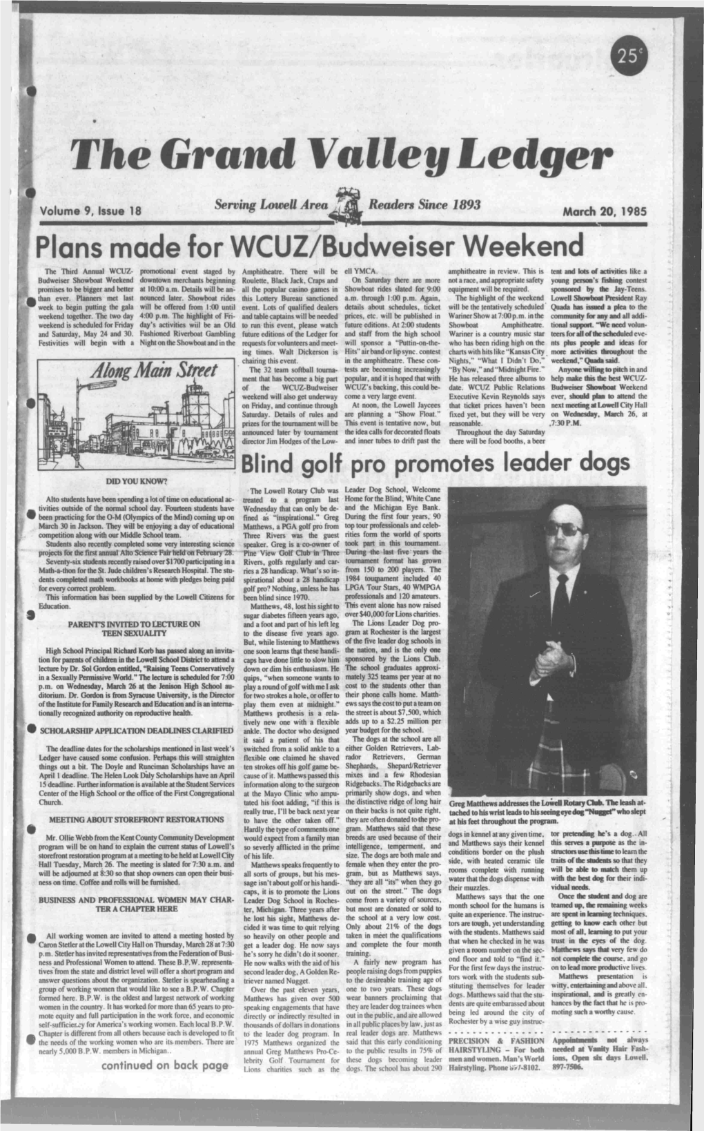 Plans Made for WCUZ/Budweiser Weekend the Third Annual WCUZ- Promotional Event Staged by Amphitheatre