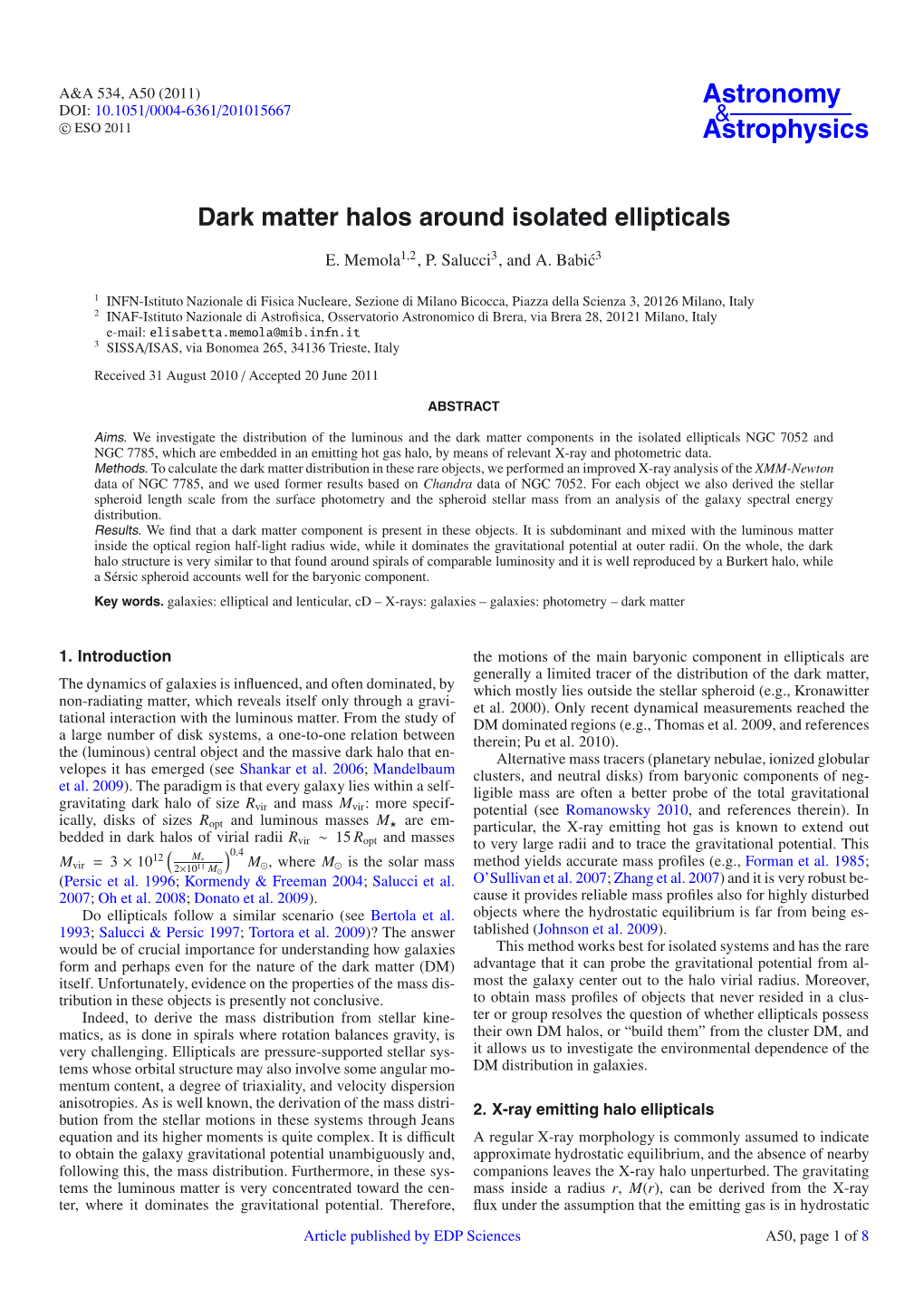 Dark Matter Halos Around Isolated Ellipticals