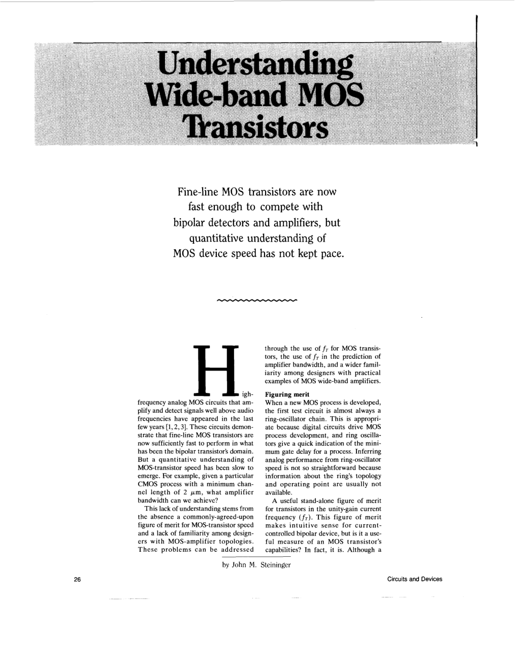 Understanding Wide-Band MOS Transistors