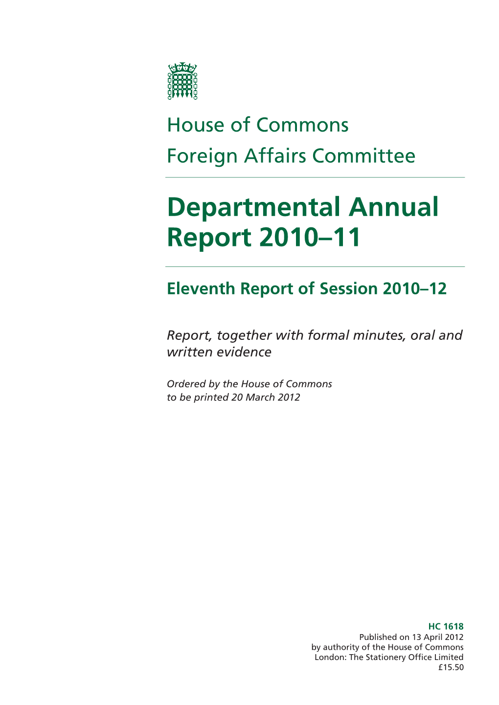 Departmental Annual Report 2010–11
