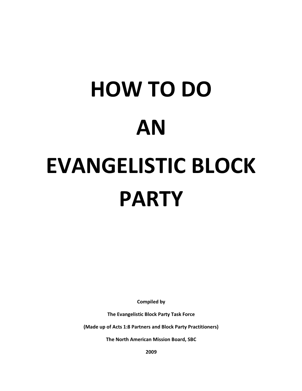 How to Do an Evangelistic Block Party