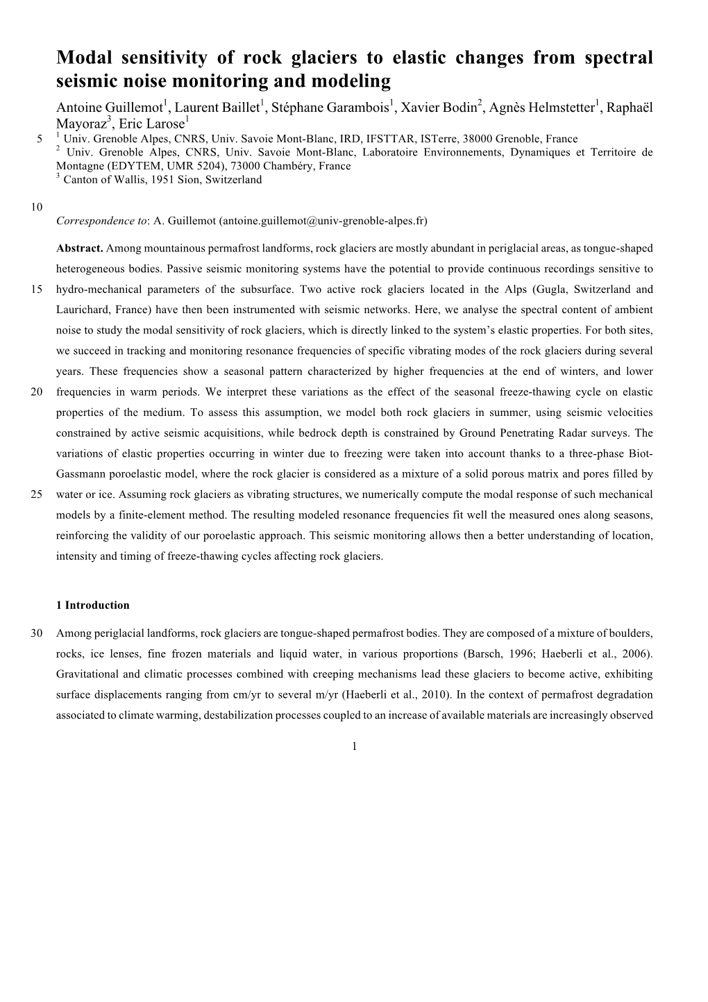 Manuscript with Contributions from All Co-Authors