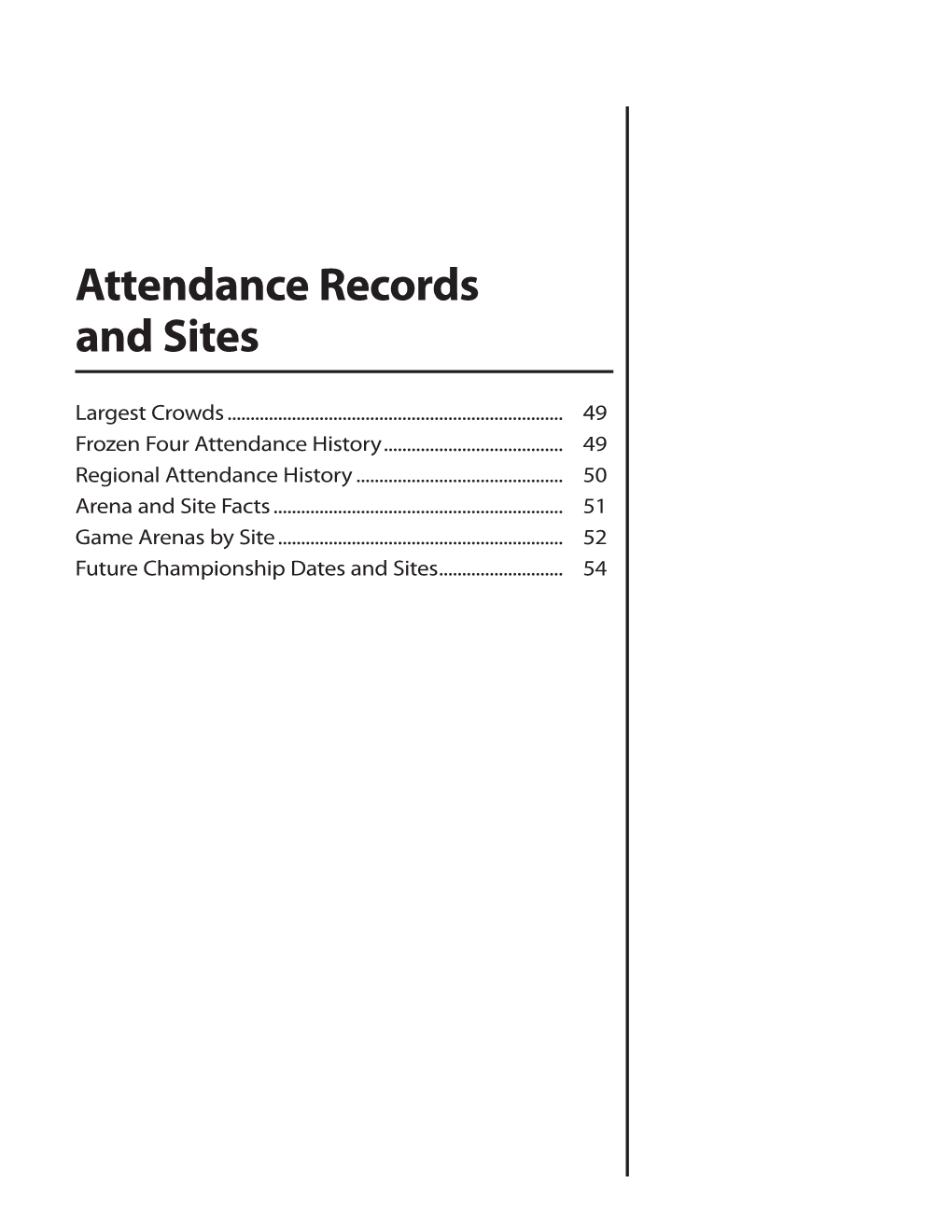 Attendance Records and Sites