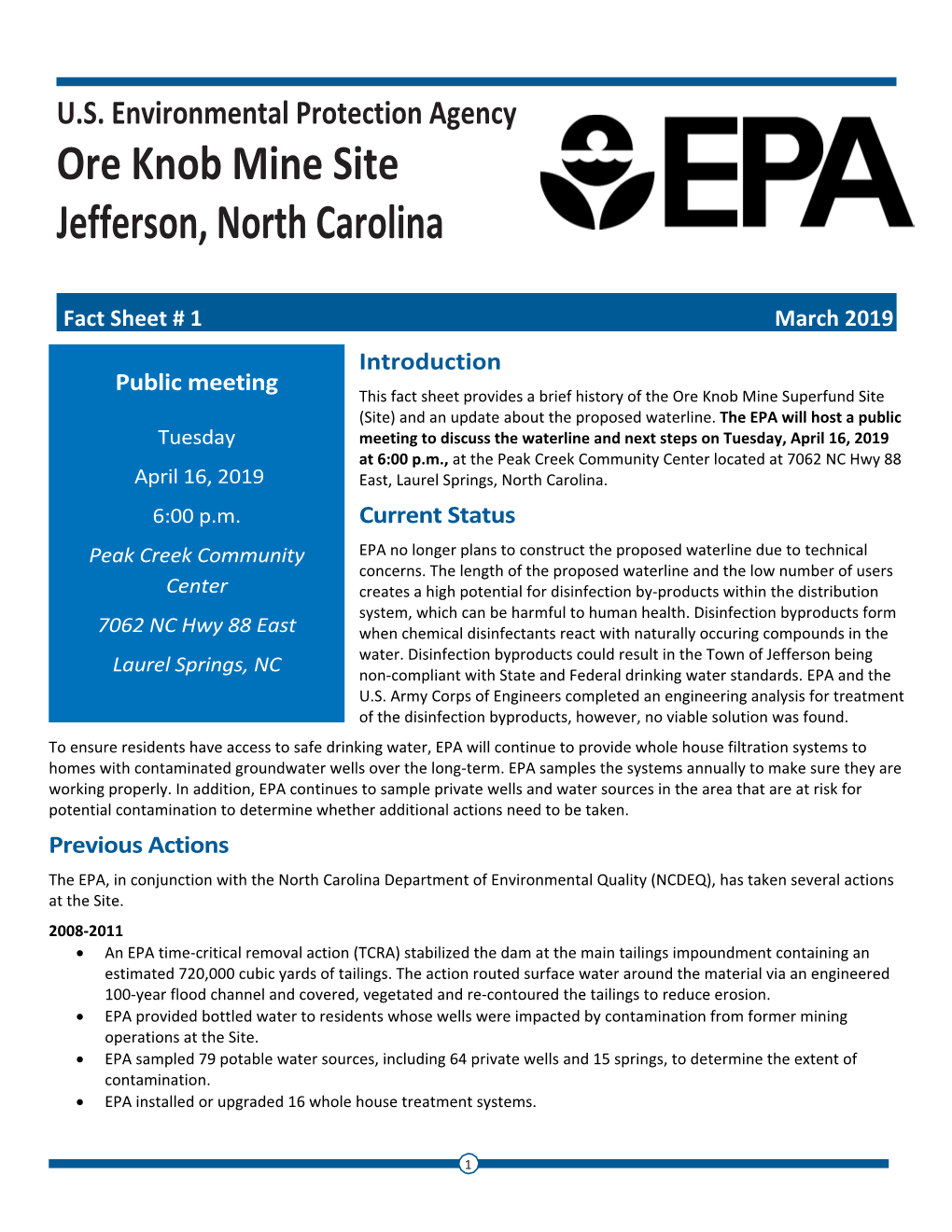 Ore Knob Mine Site Jefferson, North Carolina
