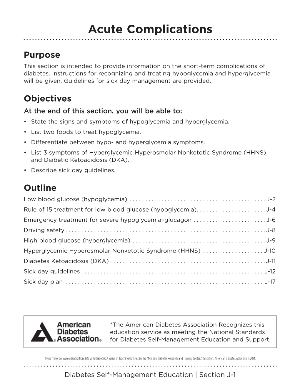 J. Acute Complications