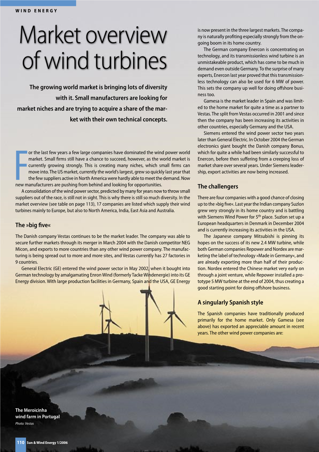 Market Overview of Wind Turbines