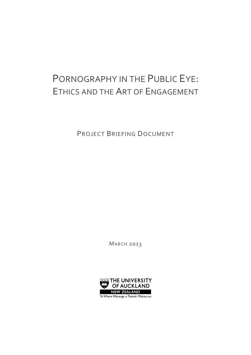 Pornography in the Public Eye Brief 2013