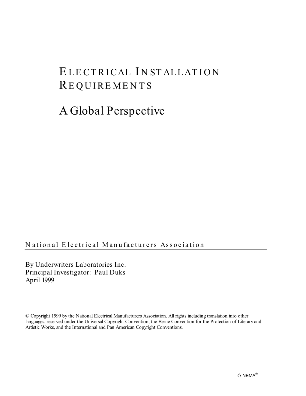 Cross-References, IEC 60364 to NEC, of This Report