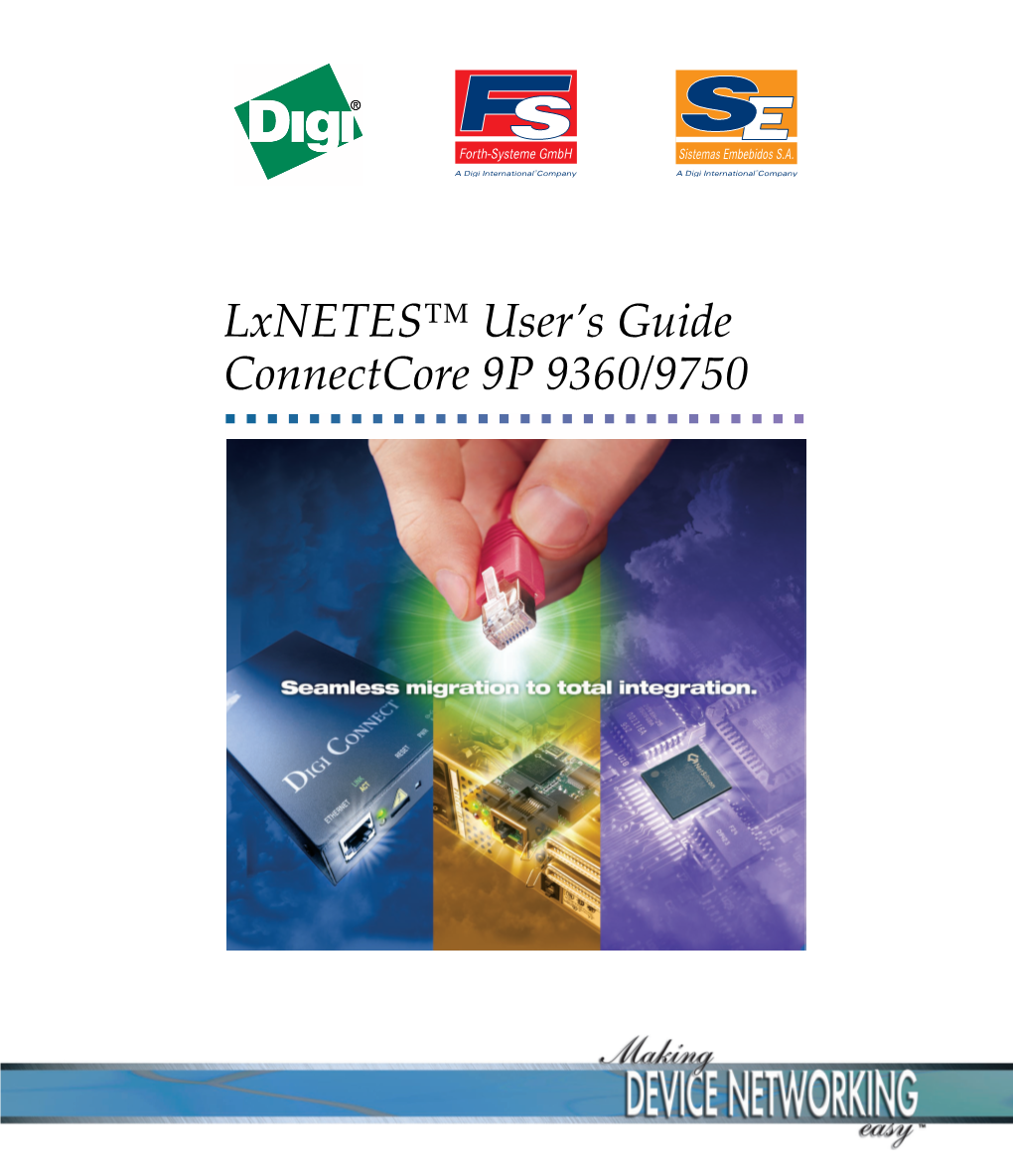 Lxnetes™ User's Guide Connectcore 9P 9360/9750