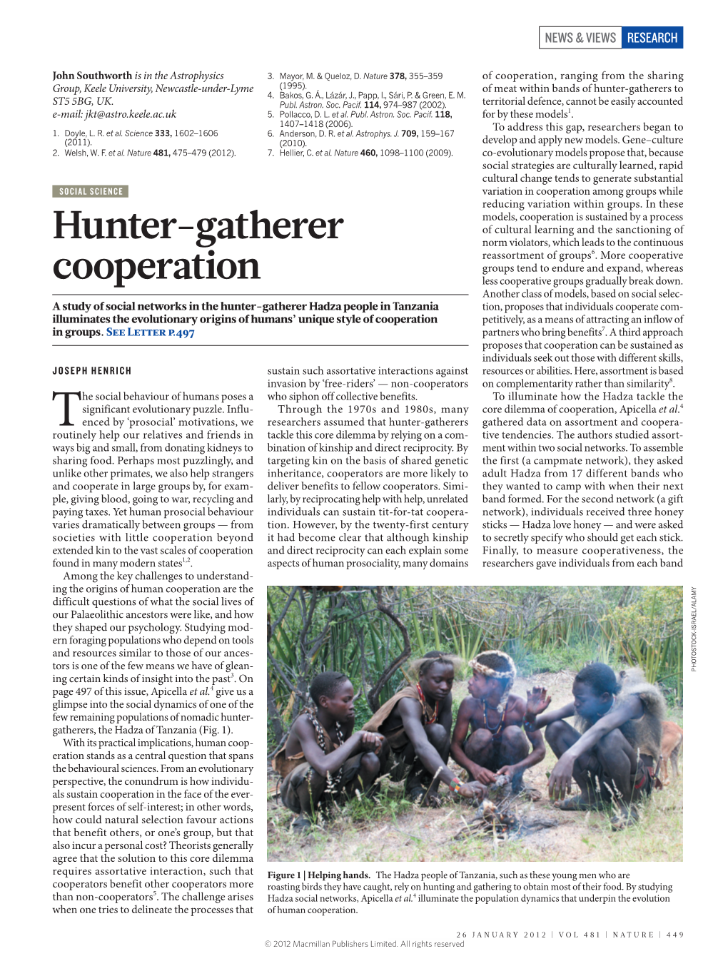 Hunter-Gatherer Cooperation