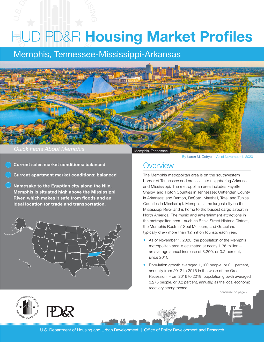 HUD PD&R Housing Market Profiles for Memphis, Tennessee