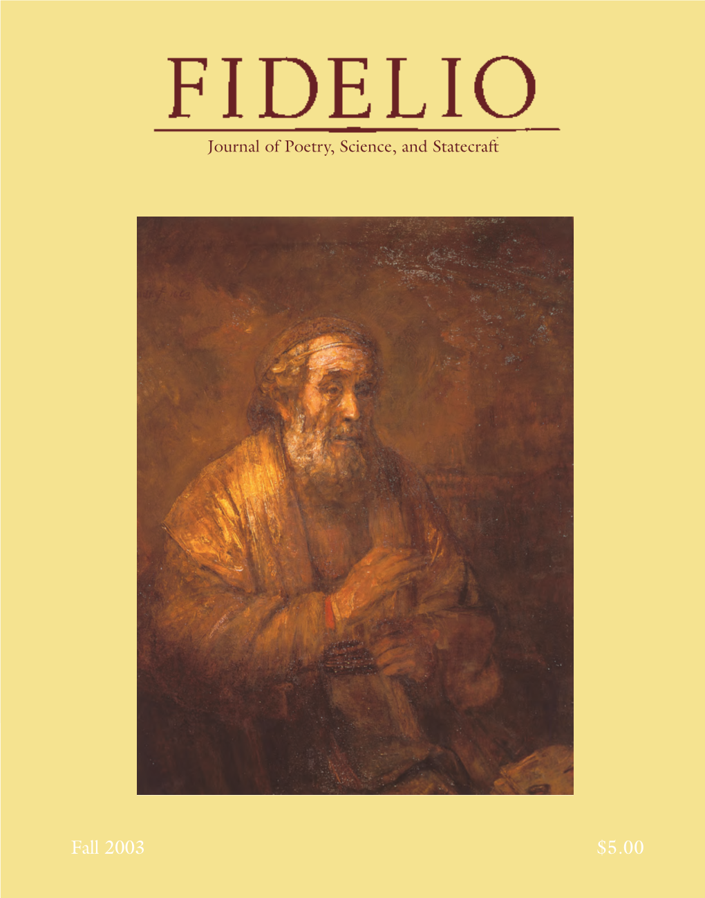 Fidelio, Volume 12, Number 3, Fall 2003