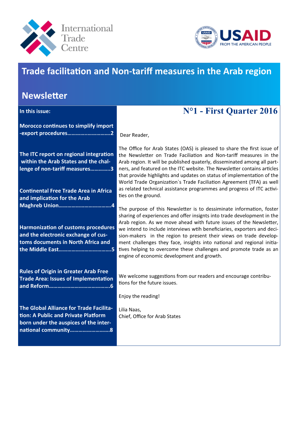Trade Facilitation and Non-Tariff Measures in the Arab Region