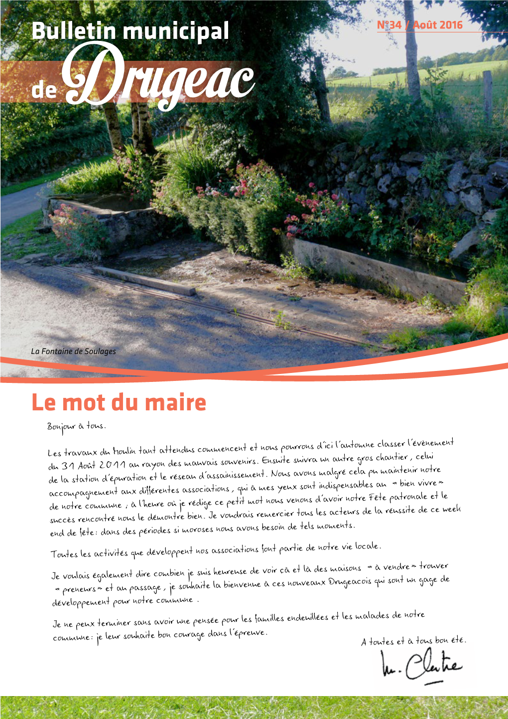 Le Mot Du Maire Bulletin Municipal