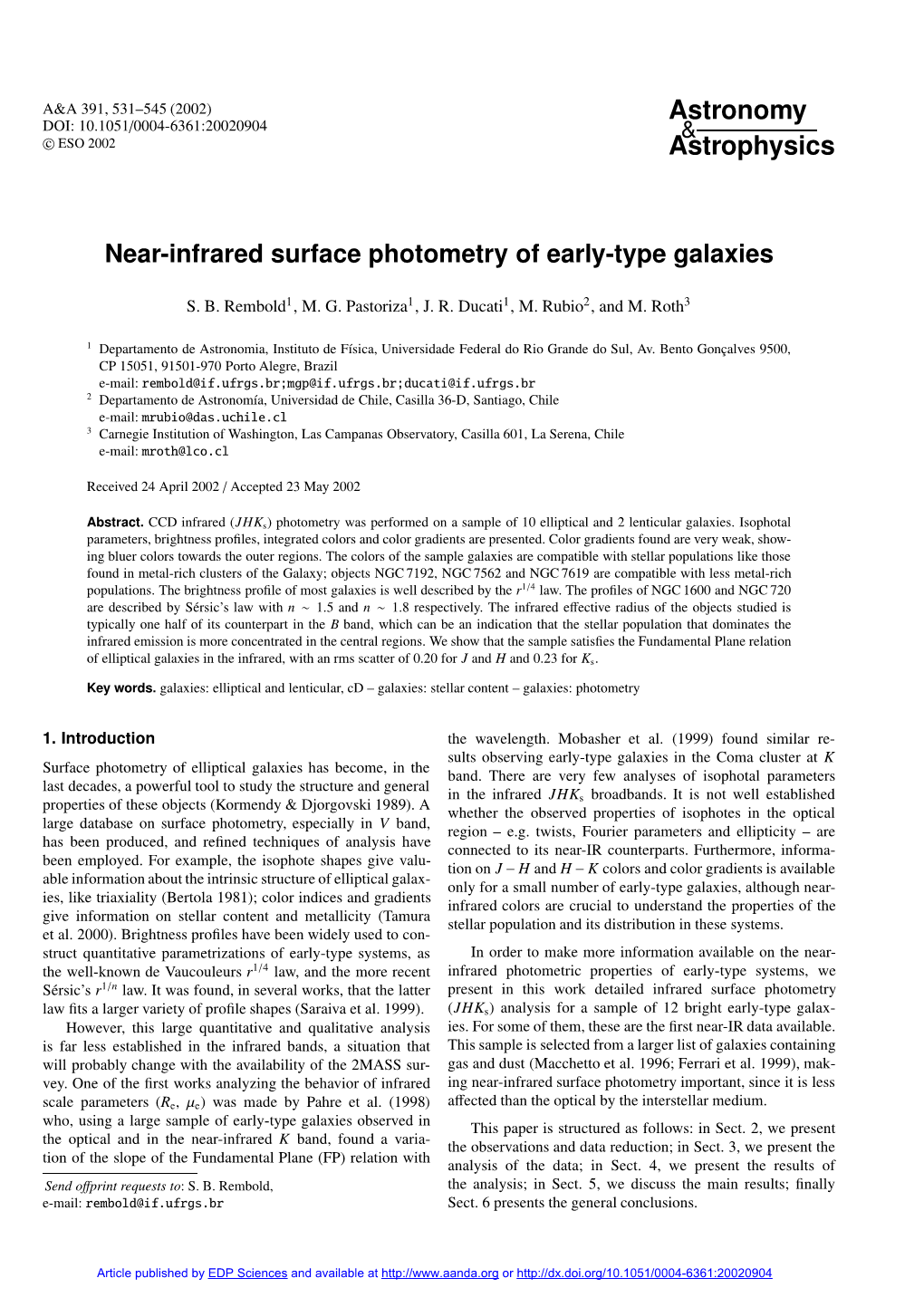 Near-Infrared Surface Photometry of Early-Type Galaxies