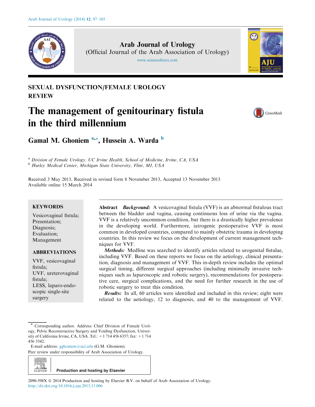 The Management of Genitourinary Fistula in the Third Millennium