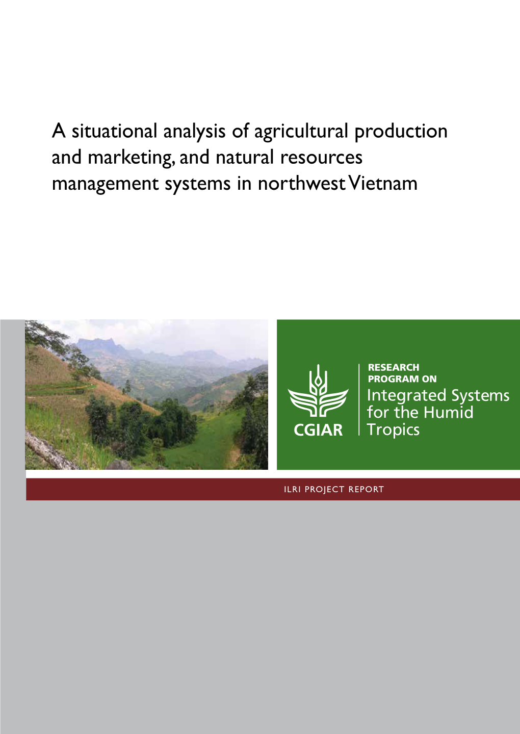 A Situational Analysis of Agricultural Production and Marketing, and Natural Resources Management Systems in Northwest Vietnam