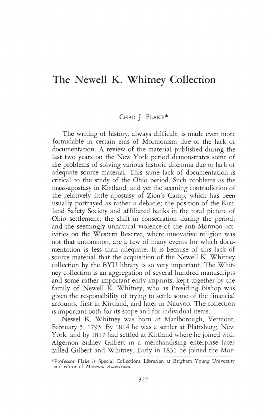 The Newell K Whitney Collection