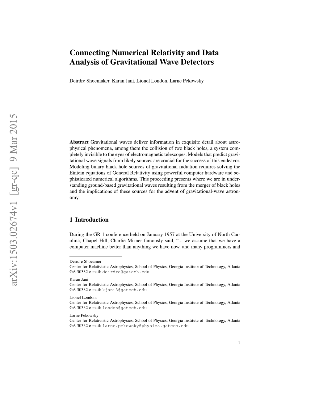 Connecting Numerical Relativity and Data Analysis of Gravitational Wave Detectors