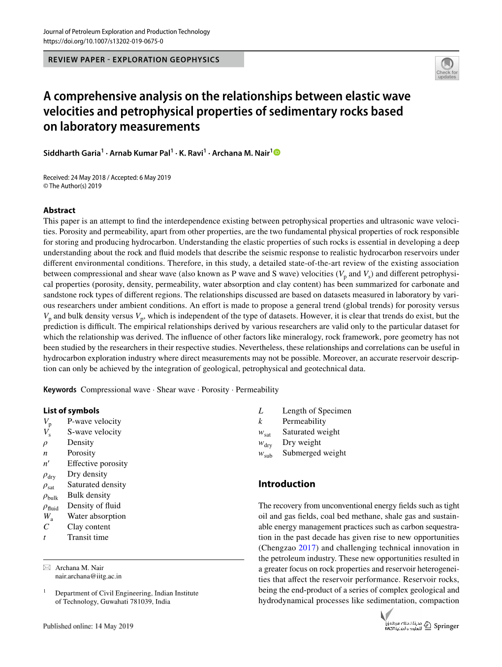 A Comprehensive Analysis on the Relationships Between Elastic Wave Velocities and Petrophysical Properties of Sedimentary Rocks Based on Laboratory Measurements