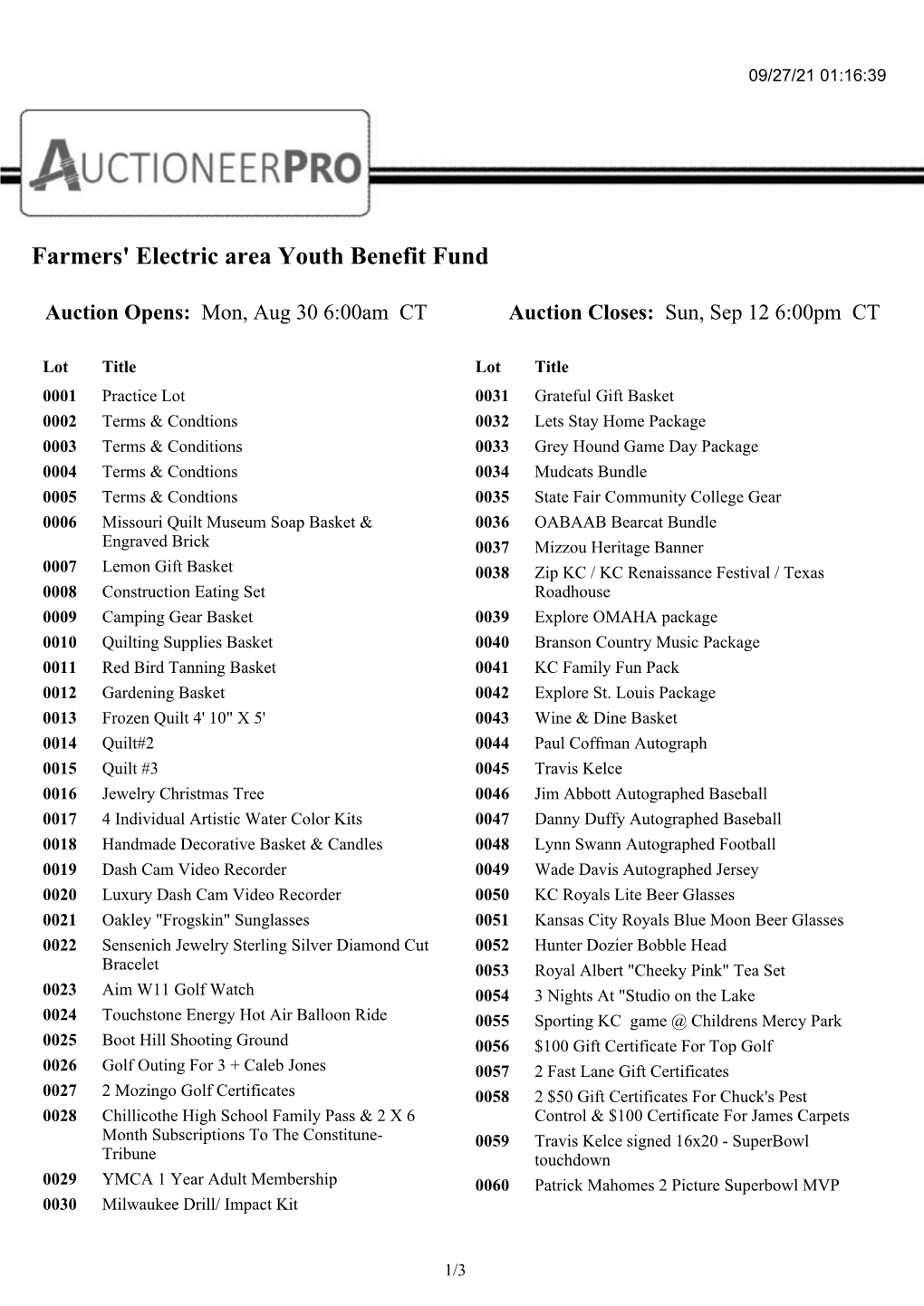 Farmers' Electric Area Youth Benefit Fund