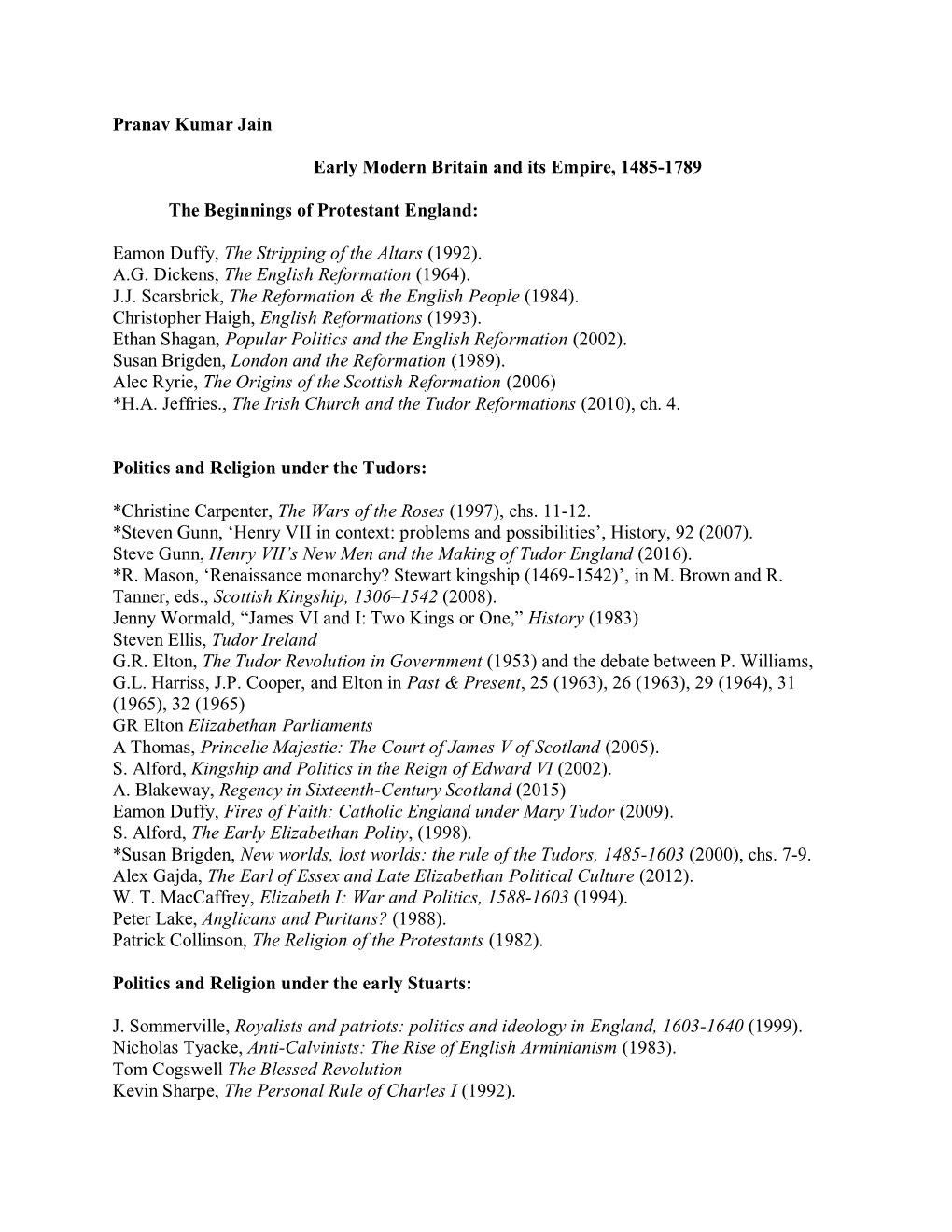 Jain, Early Modern Britain and Its Empire