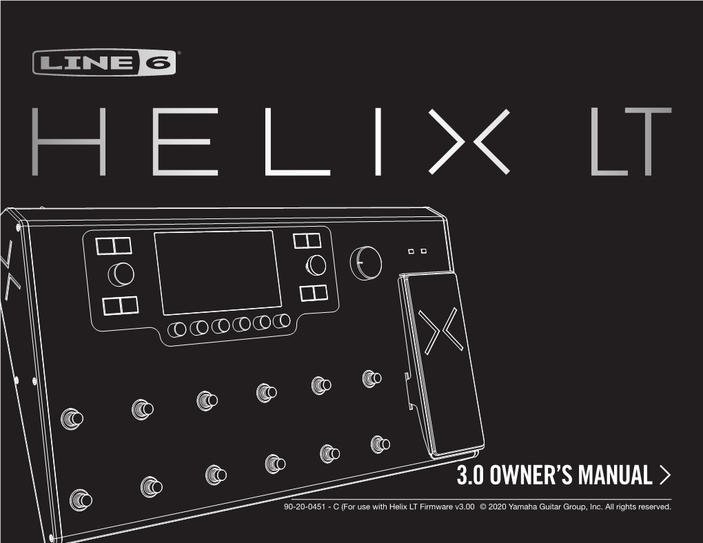 Line 6 Helix LT V3.0 Owner's Manual