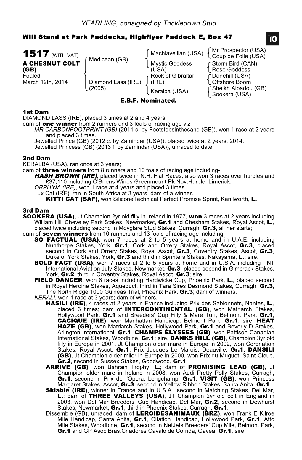 October Yearling Sale Book 1