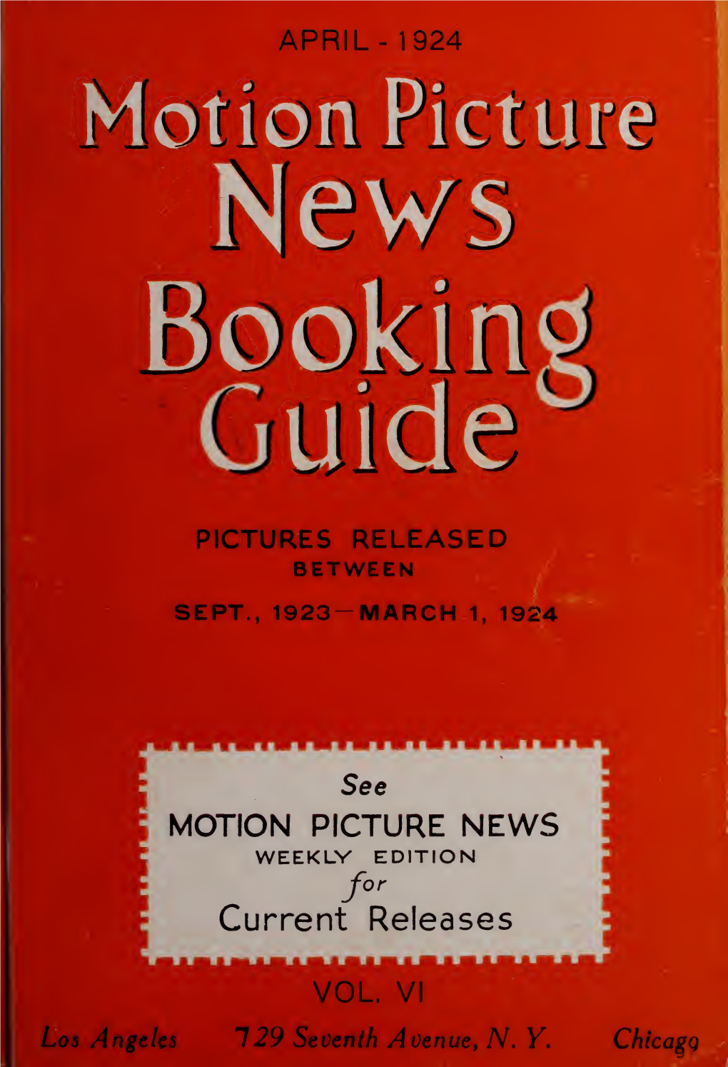 Motion Picture News Booking Guide (1923-1924)