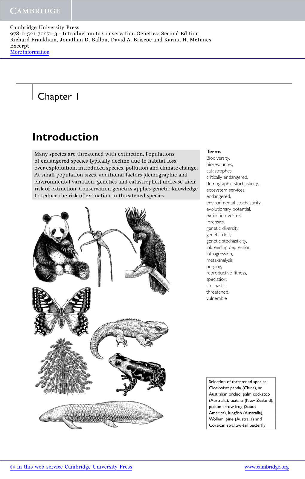 Introduction to Conservation Genetics: Second Edition Richard Frankham, Jonathan D