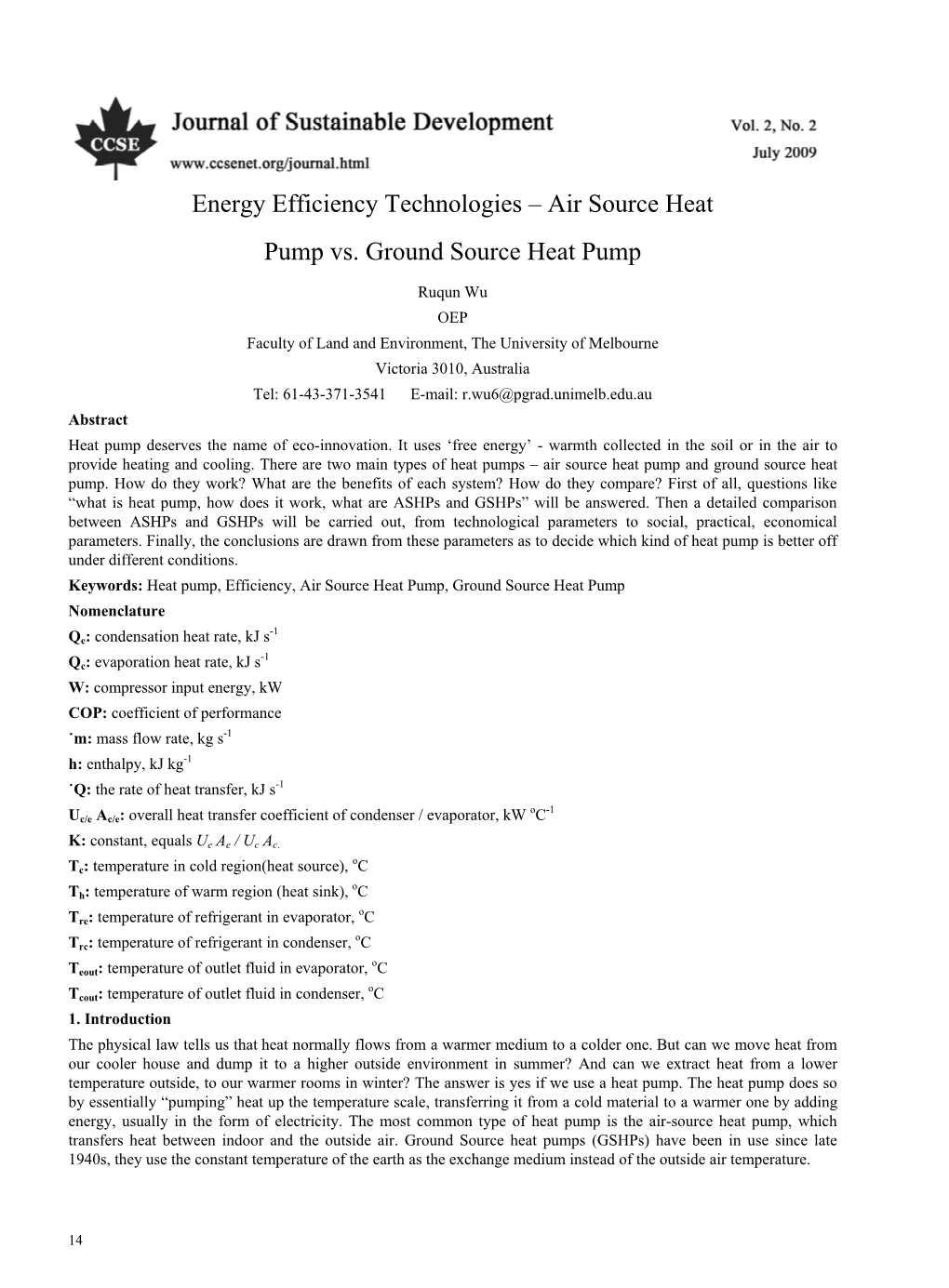 Energy Efficiency Technologies – Air Source Heat Pump Vs. Ground Source Heat Pump