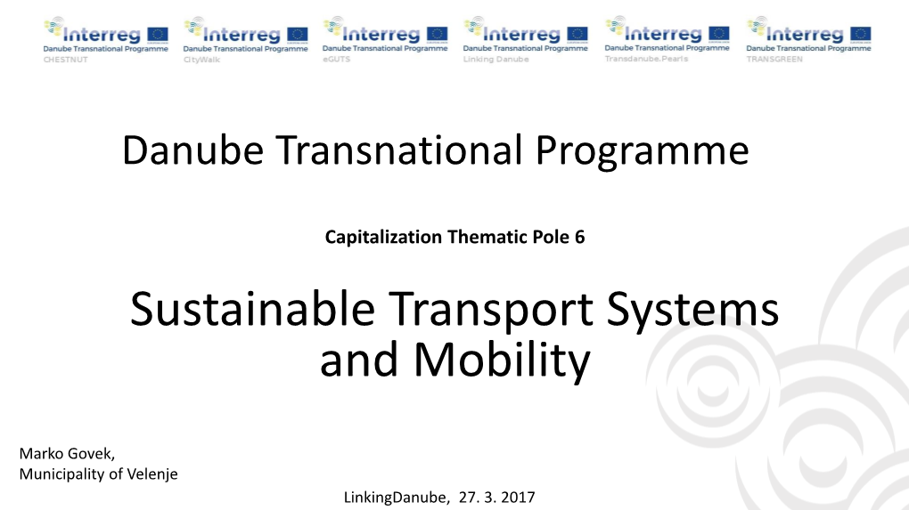 Sustainable Transport Systems and Mobility