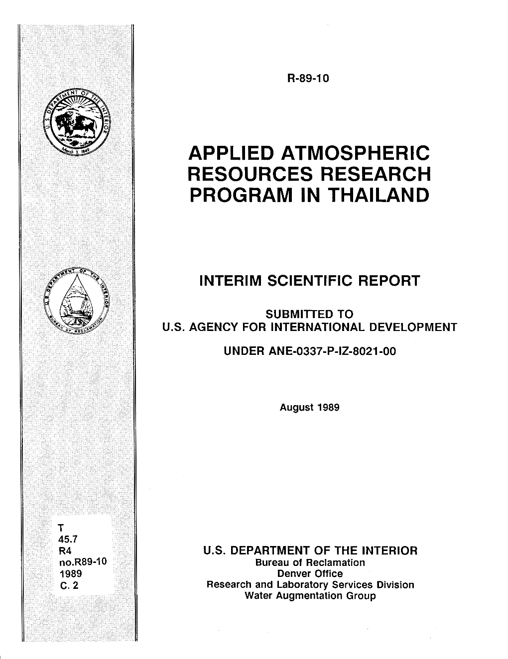 Applied Atmospheric Resources Research Program in Thailand