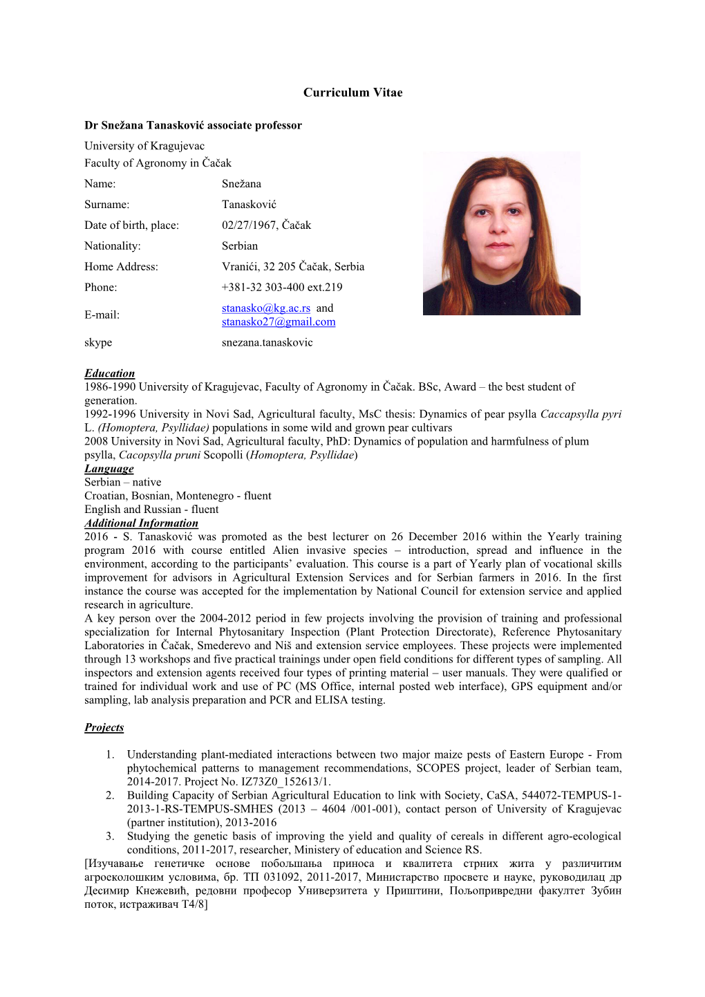 Curriculum Vitae