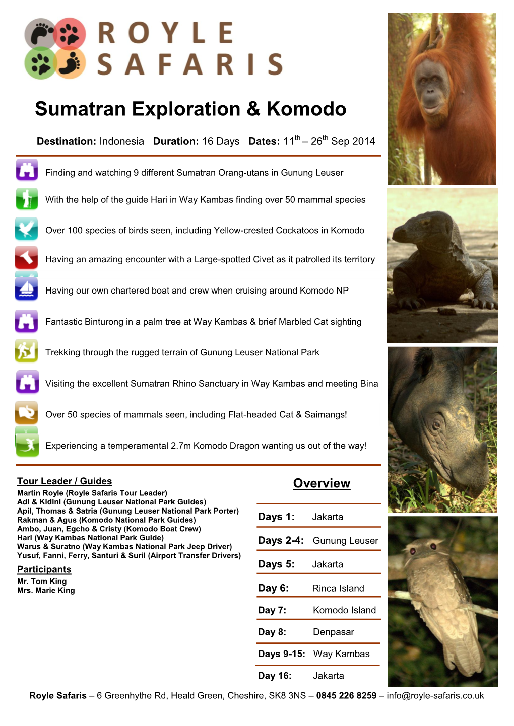 Sumatran Exploration & Komodo
