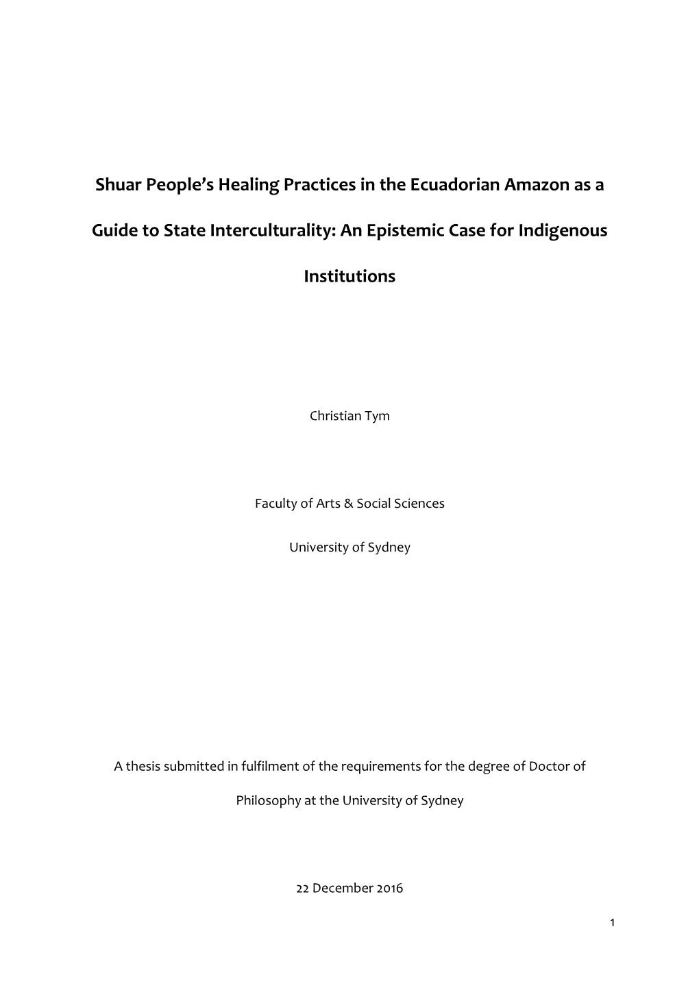 Shuar People's Healing Practices in the Ecuadorian Amazon As a Guide