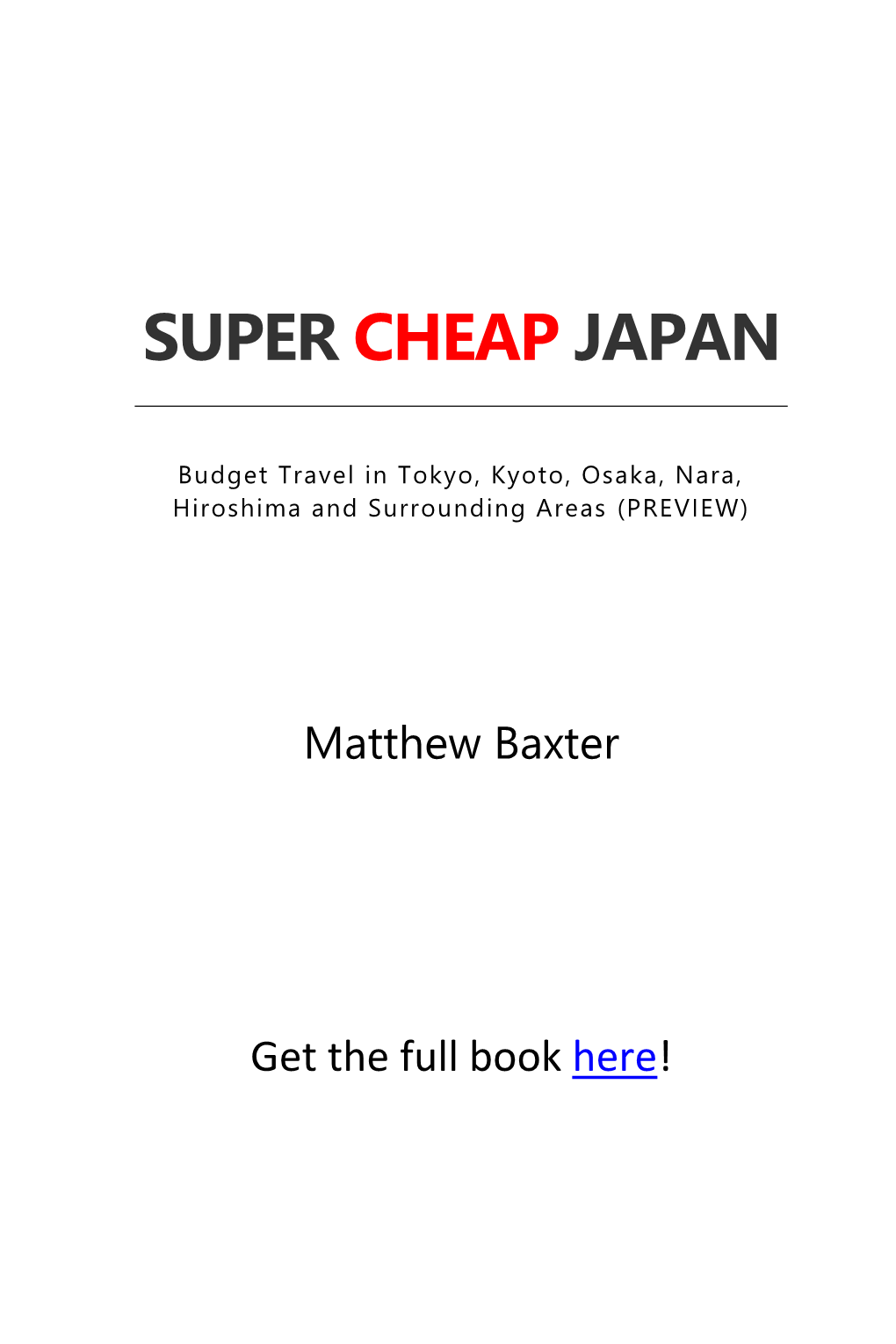 Super Cheap Japan